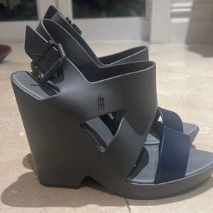 Melissa Stylish Gray Wedge Sandals
